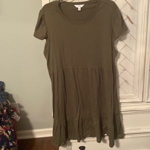 Time & Tru olive colored dress, no rips or stains
